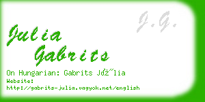 julia gabrits business card